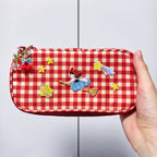 celestial little witch embroidered stick-on patch on makeup pouch