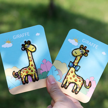 Giraffe Couple Patches(Stick-On)