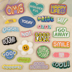 Everyday Words Embroidered Patches ③ - Multiple Designs Available - CheerCove