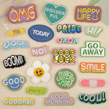 Everyday Words Embroidered Patches ③ - Multiple Designs Available - CheerCove