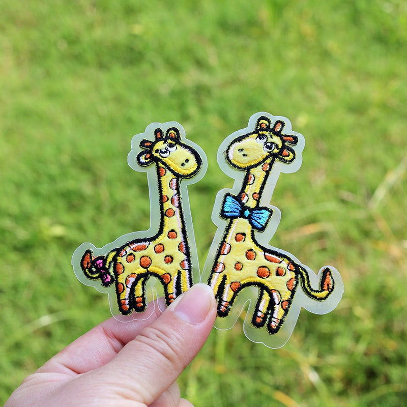 Giraffe Couple Patches(Stick-On)