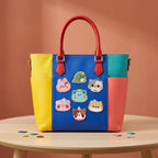 kawaii cute animal embroidered stick-on patch on handbag