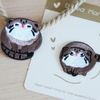 Chunky Brown Cat Patches(Stick-On)