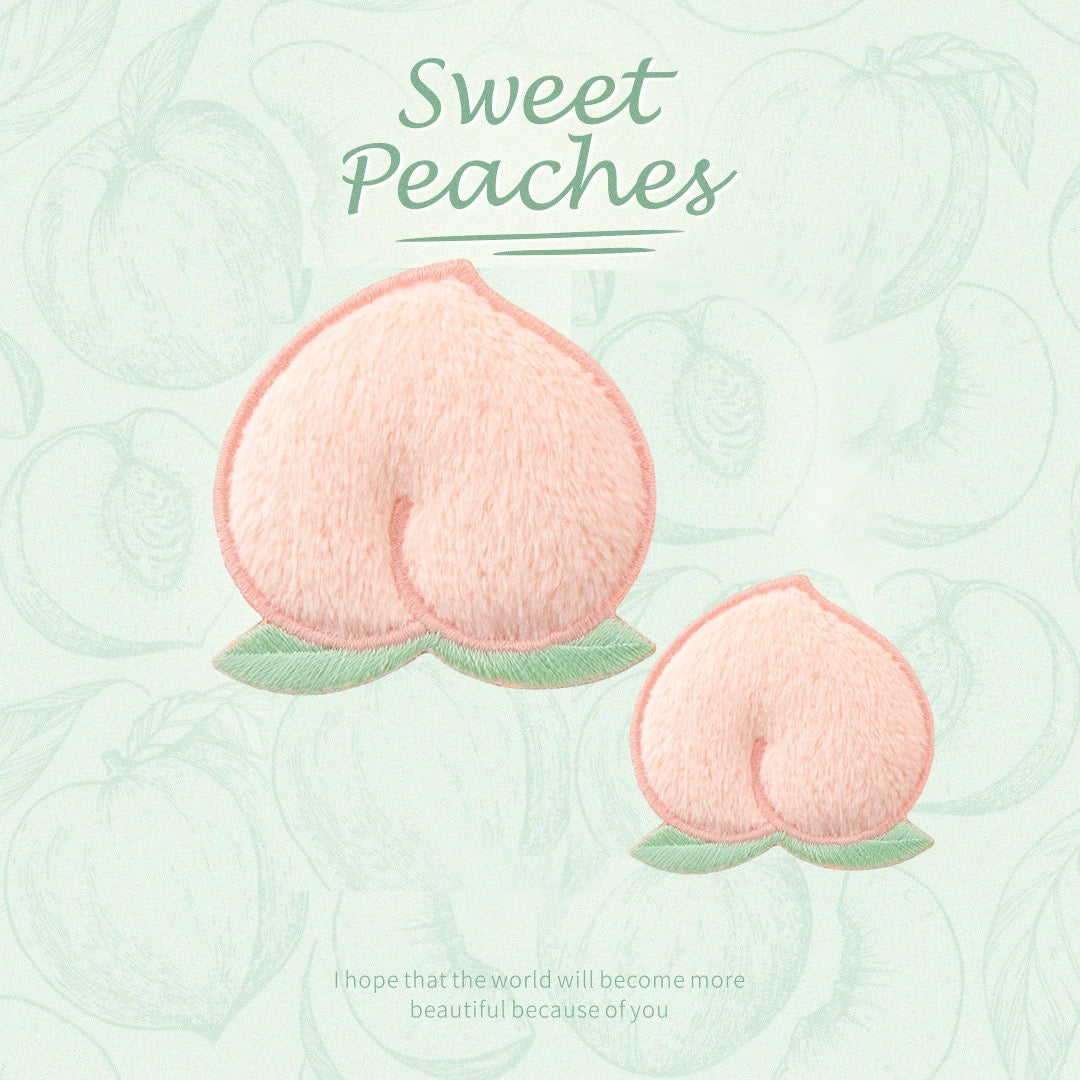 Sweet Peaches Embroidered Patches - CheerCove