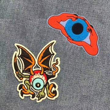 Big-Eyed Monster Patches (Iron-On)