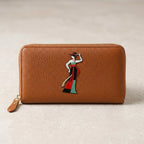 ancient chinese hanfu goddess embroidered stick-on patch on a wallet