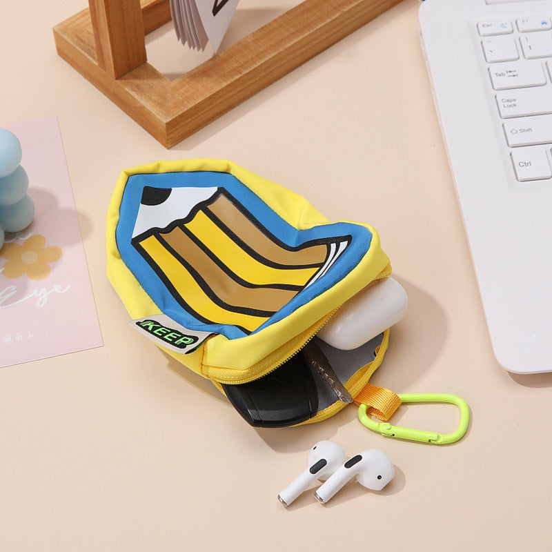 Pencil-Shaped Mini Pouches
