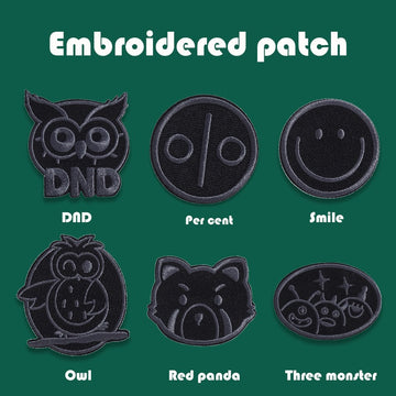 Black Icon Embroidered Patches ② - Multiple Designs Available - CheerCove