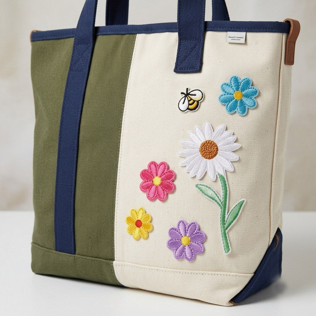 Bees, Daisies & Sunflowers Patches (Iron-On)