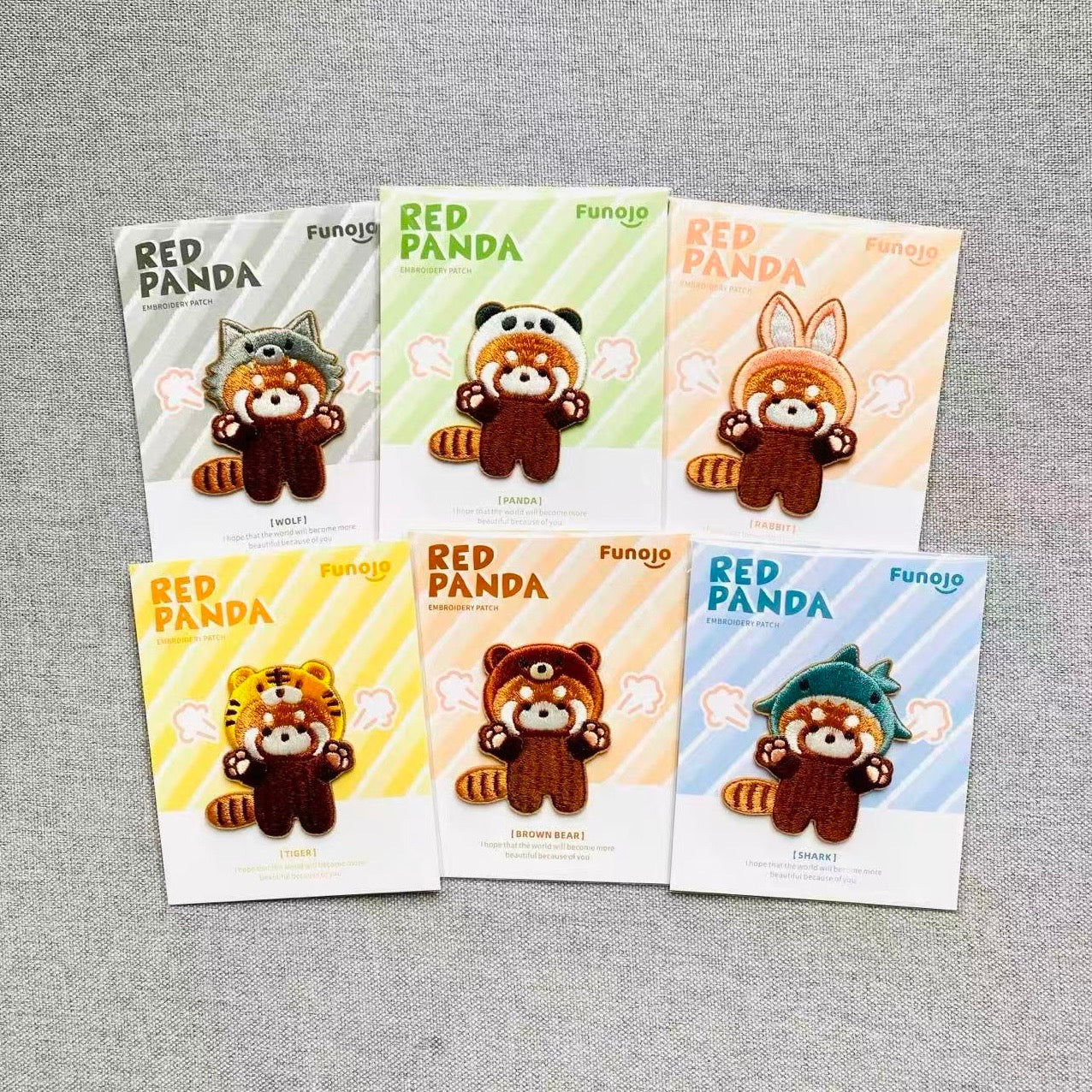 Full Body Red Panda in Hat Patches(Stick-On)