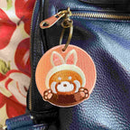 Lovely Double-Sided Embroidered Red Panda Charms
