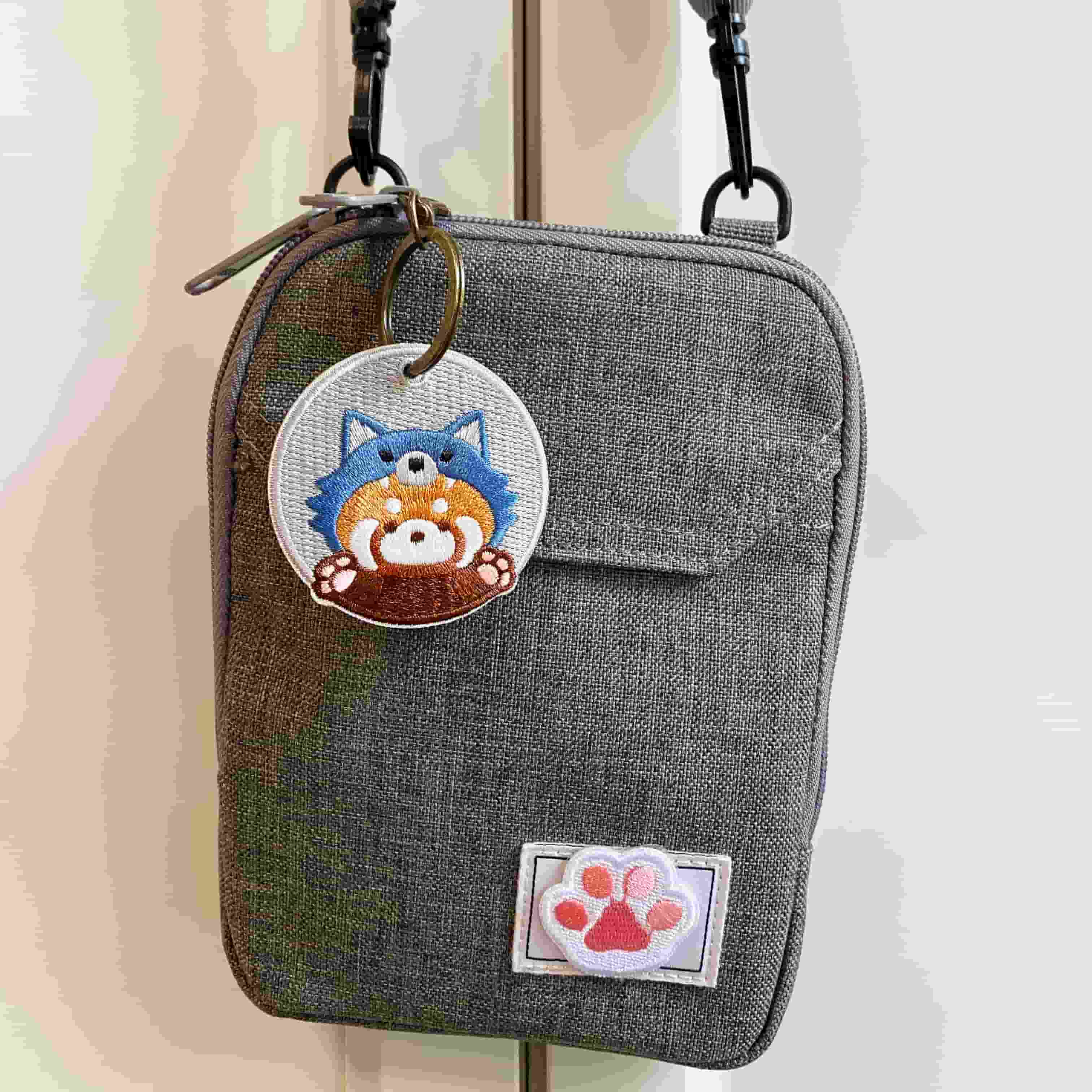 Lovely Double-Sided Embroidered Red Panda Charms