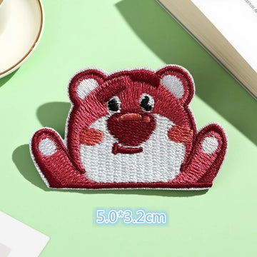 Pink Bear ① Patches(Stick-On)