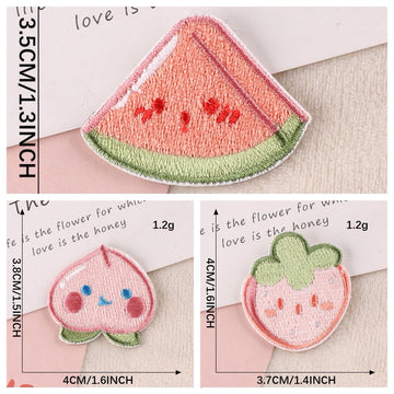 Pink Fruit Bliss Embroidered Patches - Multiple Designs Available - CheerCove