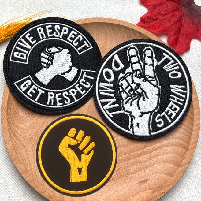 Hand Gesture Patches (Iron-On)