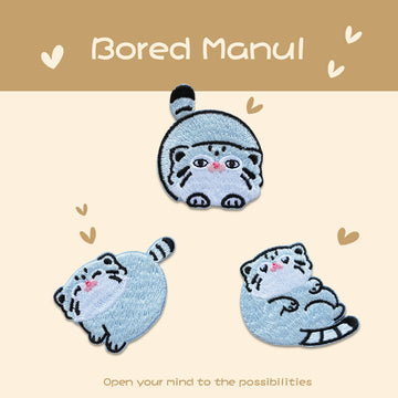 Chunky Blue Cat Patches(Stick-On)