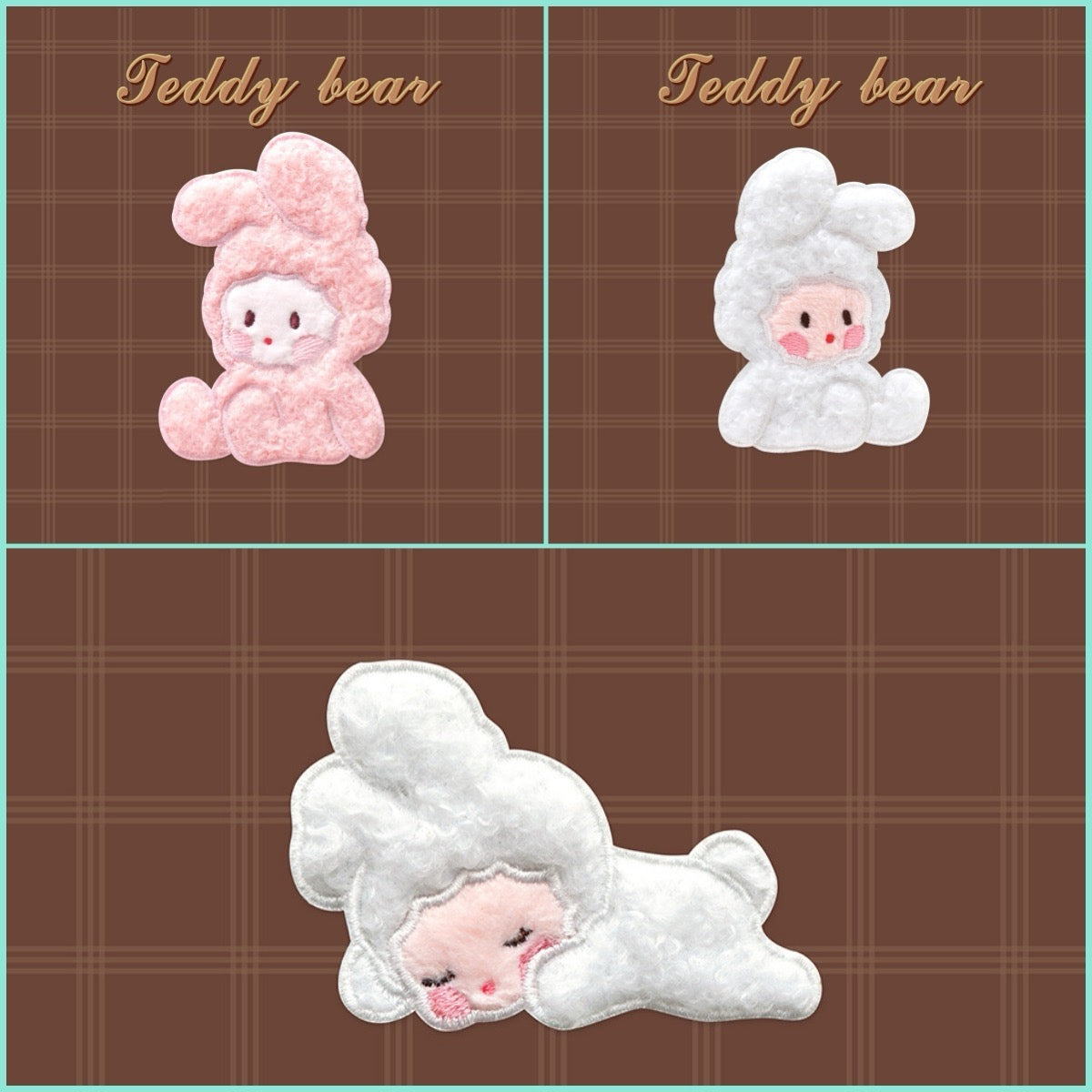 Teddy Rabbit Patches(Stick-On)