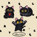 Pink-Eared Black Kitten Patches (Stick-On)