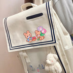 alice rabbit embroidered patch on backpack