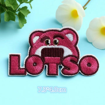 Pink Bear ① Patches(Stick-On)