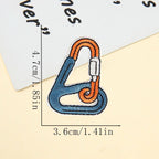 outdoor abstract number 4 embroidered stick-on patch