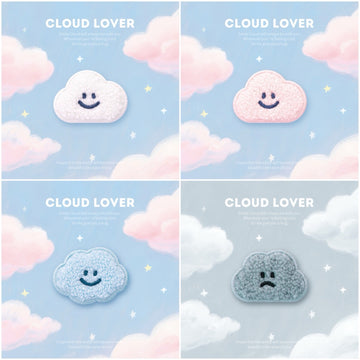 Plush Smiling Cloud Patches(Stick-On)