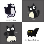 Monochrome Cats Patches (Stick-On) - CheerCove