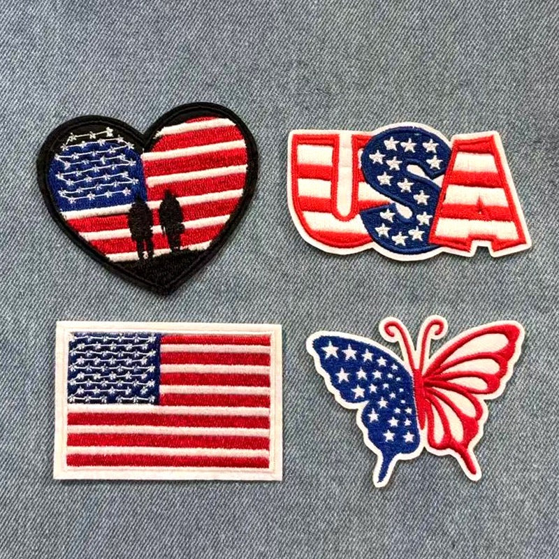 God Bless the USA Patches (Iron-On)