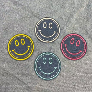 Happy Face Patches (Iron-On)
