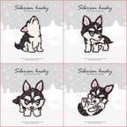 Snowy Husky Patches (Iron-On)