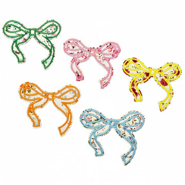 Floral Bow Embroidered Patches - Multiple Designs Available - CheerCove