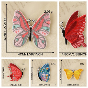 Butterfly Embroidered Patches ② - Multiple Designs Available - CheerCove