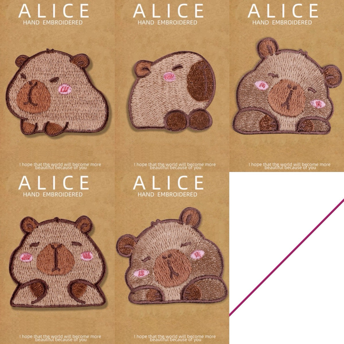 Derpy Capybara Patches (Stick-On)