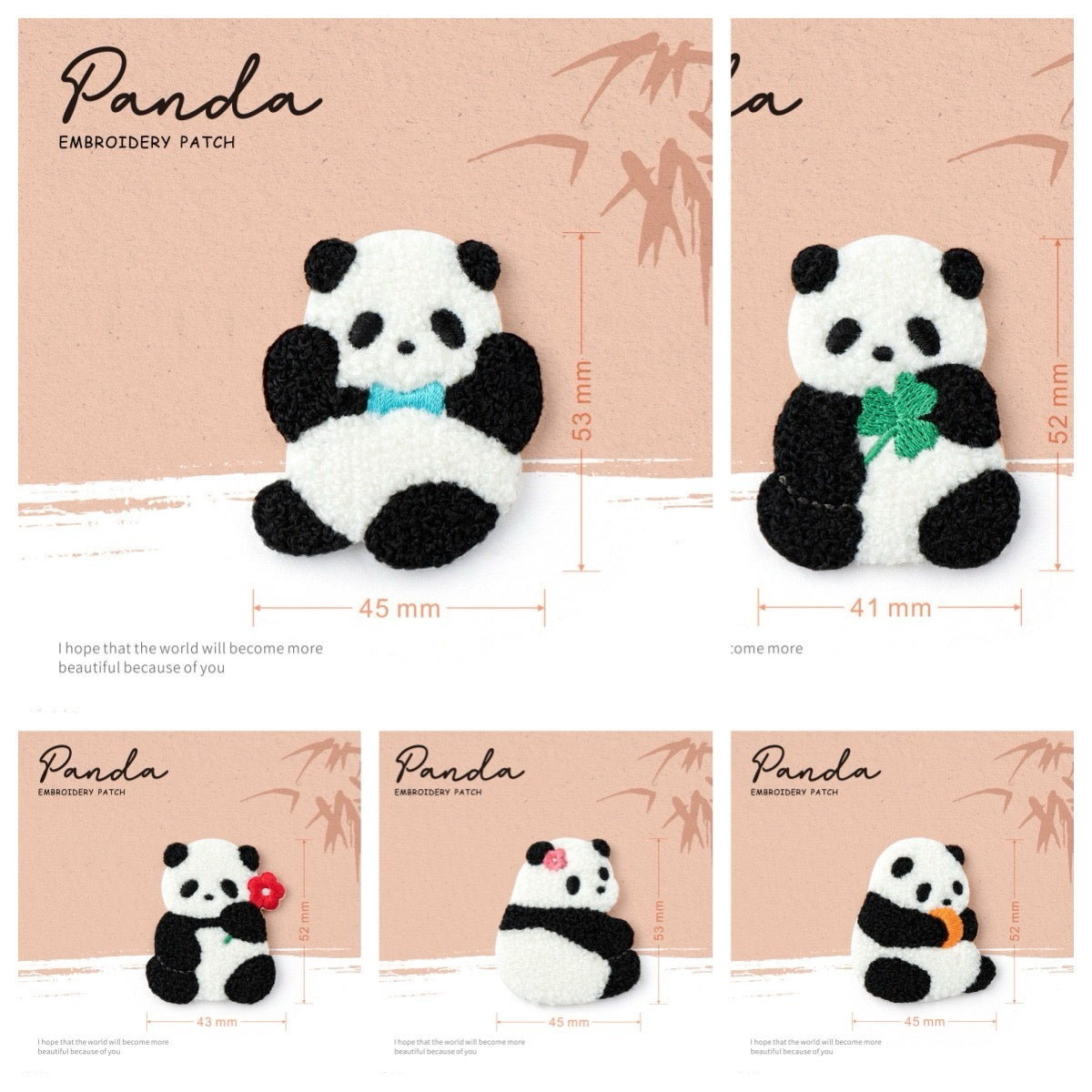 Cute Panda ④ Embroidered Patches - Multiple Designs Available - CheerCove