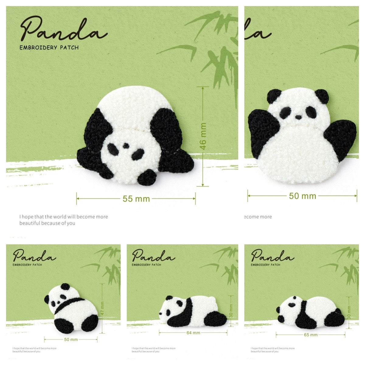 Embroidered Pins of Cute Panda ③