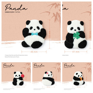 Embroidered Pins of Cute Panda ④