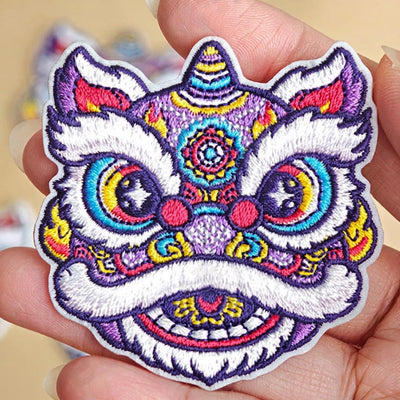 Chinese Guardian Lion Dance Patches (Stick-On)