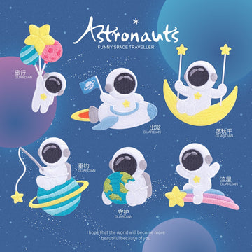 Astronauts Embroidered Patches - Multiple Designs Available - CheerCove
