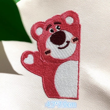 Pink Bear ① Patches(Stick-On)