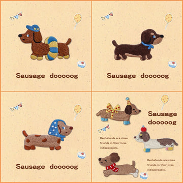 Sausage Dog Embroidered Patches - Multiple Designs Available - CheerCove