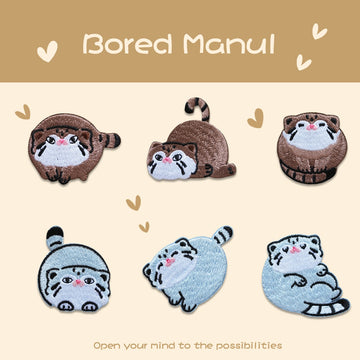 Chunky Brown Cat Patches(Stick-On)