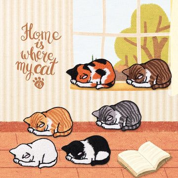 Napping Kitty Patches (Iron-On)