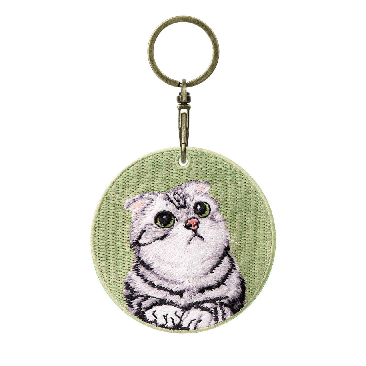 Cute Double-Sided Embroidered Cat Charms