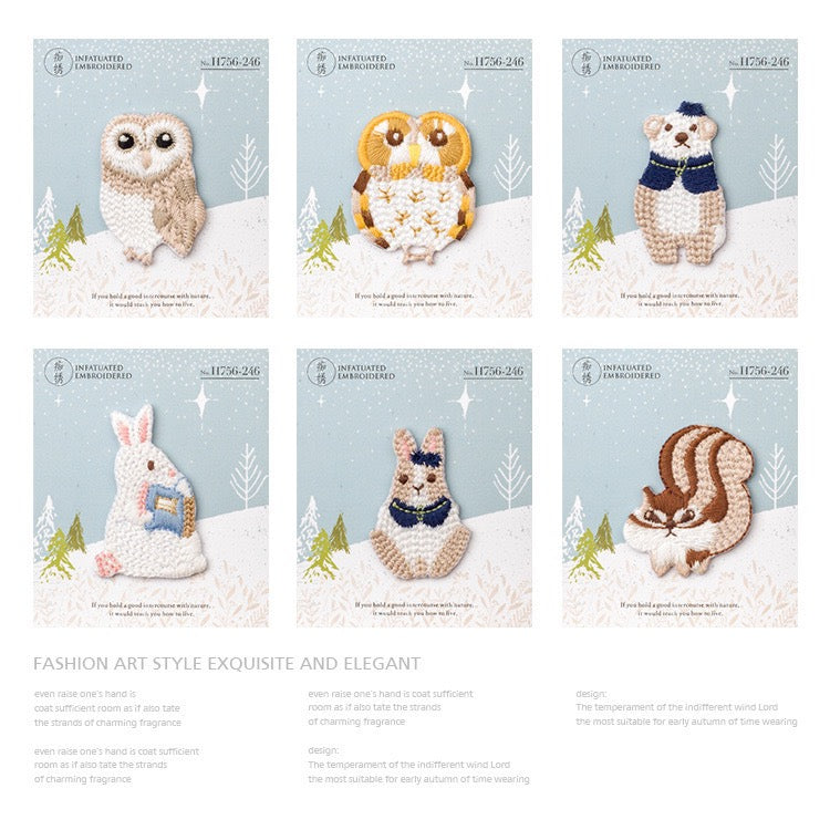 Funny Animals Patches (Iron-On)