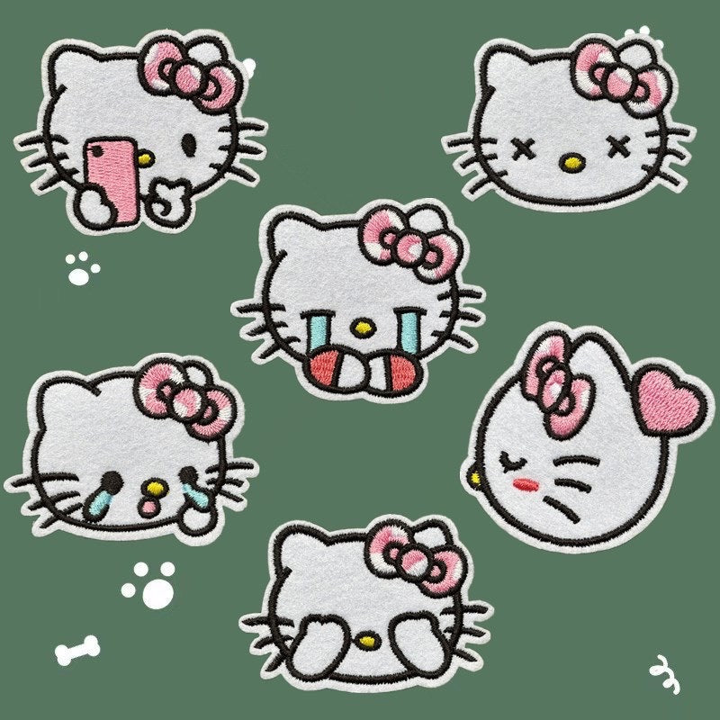 Bow-Tied Kitten Patches (Stick-On)