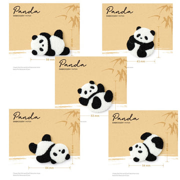 Cute Panda ② Embroidered Patches - Multiple Designs Available - CheerCove