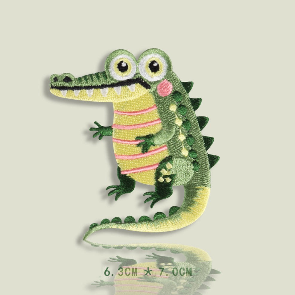 Funny Crocodile Patches (Stick-On)