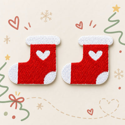Cute Heart Stocking Patches (Stick-On)