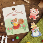 cute animal garden embroidered stick-on patches with packaging