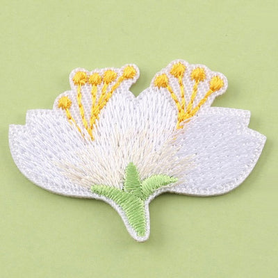 Elegant Sakura & Jasmine Floral Patches (Stick-On)